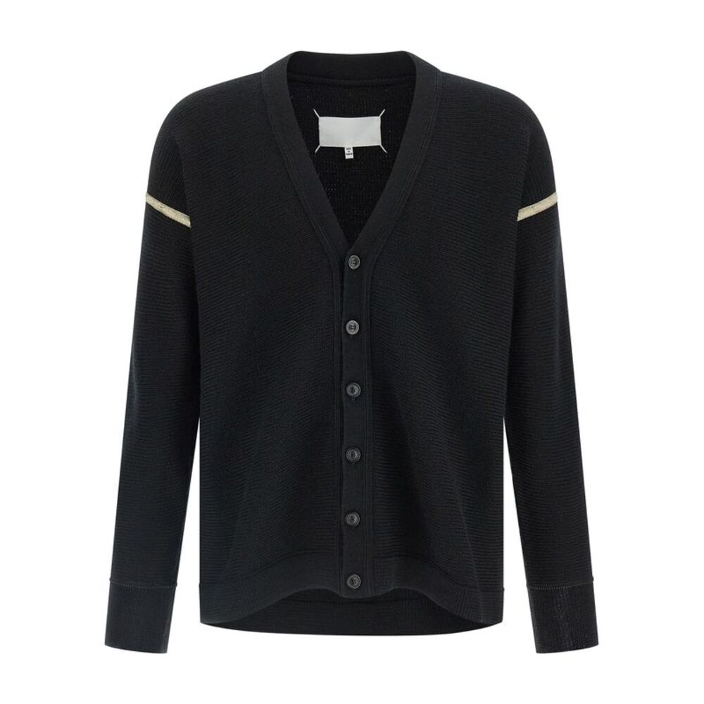 Maison Margiela Black Virgin Wool Men's Cardigan